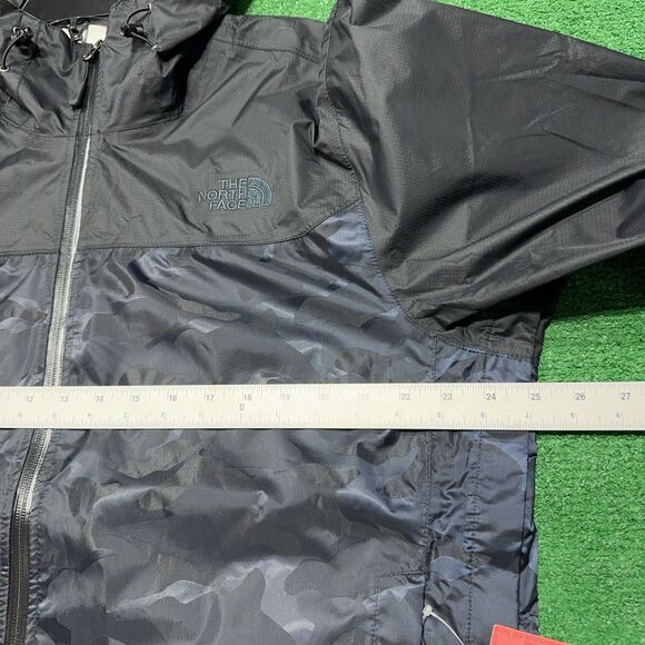 The North Face Mens L Severus Waterproof Rain Jacket Urban Navy Camo MTN Sports - Picture 11 of 12